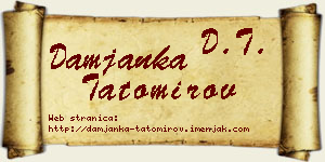 Damjanka Tatomirov vizit kartica
